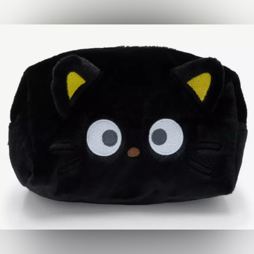 NEW BIOWORLD Sanrio CHOCOCAT Figural Plush MAKEUP BAG Hello Kitty & Friends